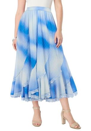 Roaman's Plus Size French Skirt in Horizon Blue Soft Mist at Nordstrom, Size 22