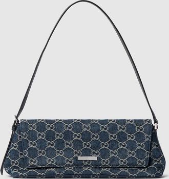 Gucci Madison Medium Shoulder Bag, Blue, Fabric