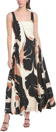 SIMKHAI Paola Linen-Blend Midi Dress