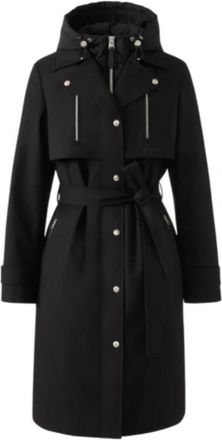 Mackage Lange Trenchcoat - Dames - Trenchcoats - Zwart - L - Leer - Jassen