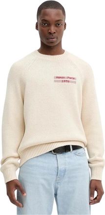 Kenzo City Geborduurd Gebreid Vest - Heren - Ronde hals truien - Beige - XL - Katoen - Truien & Vesten