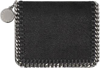 Stella McCartney Bi-Fold Wallet Falabella - Dames - Portefeuilles - Zwart - ONE Size - Polyester - Accessoires