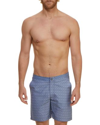 Jachs NY Mens Medallions Graphic-Pattern Swim Trunks