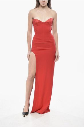 M&ocirc;not Strapless Dress with High Slit size 40
