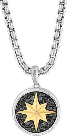 Effy Sterling Silver Black Diamond Star Pendant Necklace at Nordstrom Rack, Size 22