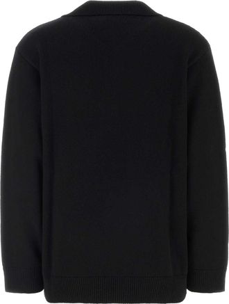Valentino Garavani Womens Black Cashmere Polo Shirt Nero T-shirts And Polos