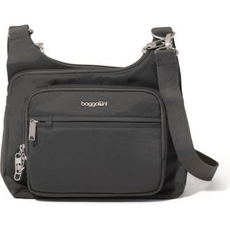 Baggallini Securtex Anti-Theft Crossover Crossbody in Charcoal at Nordstrom