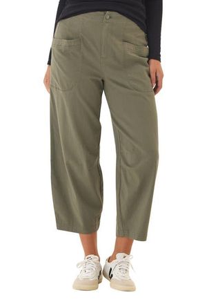 Threads 4 Thought Lauren Crop Barrel Stretch Twill Pants in Artichoke at Nordstrom, Size X-Small