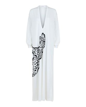 Ferragamo V-Neck Oversized Maxi Dress