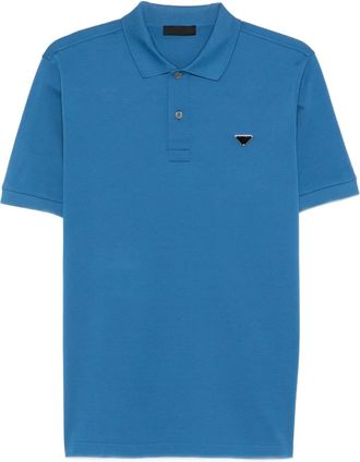 Prada Polo con logo - Blu