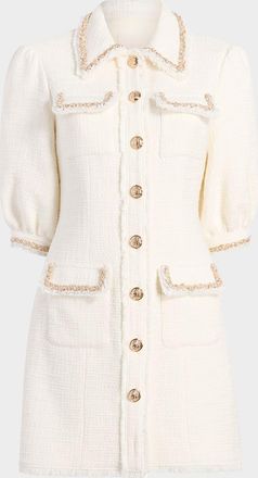 Cinq &agrave; Sept Nyx Encrusted Braid Mini Dress