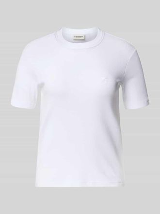 Carhartt Work in Progress T-Shirt mit Label-Stitching in Weiss, Größe XS