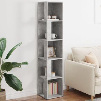 vidaXL Vidaxl - Mueble De Esquina Madera Ingenier&iacute;a Gris Hormig&oacute;n 33x33x164,5cm