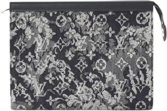 Louis Vuitton Pre-owned Clutches, male, Blue, Size: ONE SIZE Pre-owned Canvas Clutch Bag