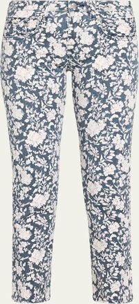 R13 Floral Boy Straight Cropped Jeans