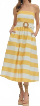 Entro Isla Midi Dress In Lemon