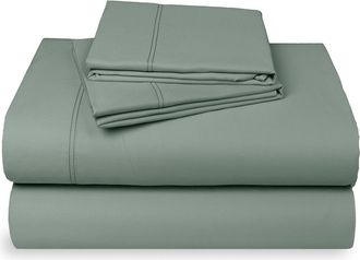California Design Den Hotel Luxe 800 Thread Count 100% Cotton Sateen Sheet Set in Sage Green at Nordstrom, Size Queen