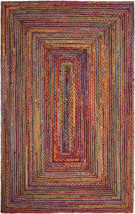 Safavieh Alfombra yute/algod&oacute;n rojo/multicolore 183 x 274 cm