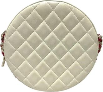 Chanel Pre-owned Vintage Pochette Schoudertas - Dames - Vintage Schoudertas - Wit - ONE Size - Leer - Vintage