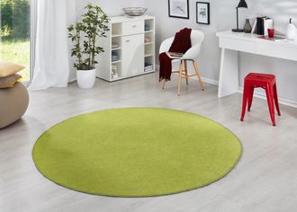 Hanse Home Teppich »Fancy« rund 7 mm Höhe Kurzflor, Weich, Einfarbig, Wohnzimmer, Schlafzimmer, Esszimmer