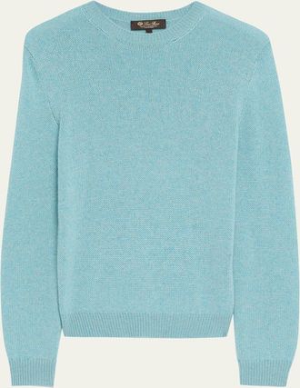 Loro Piana Fobello Crewneck Baby Cashmere Top