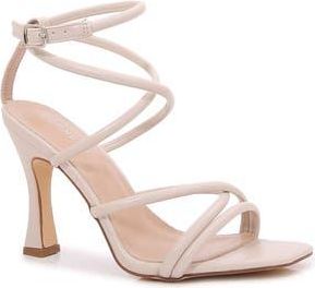 Berness Emile Ankle Wrap Stiletto Sandal in Beige at Nordstrom Rack, Size 10
