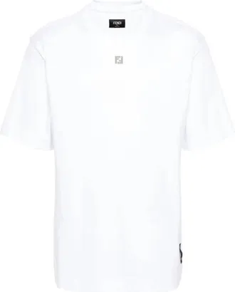 Fendi FF Applique Cotton Oversized T-Shirt, Size X-Large