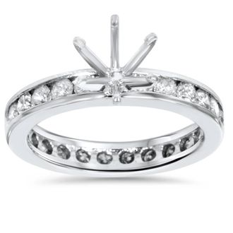 Pompeii3 1 1/2ct Diamond Eternity Engagement Setting Mount Ring Size Selectable