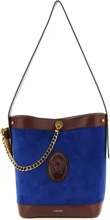 Versace Blue Calfskin Shoulder Womens Bag