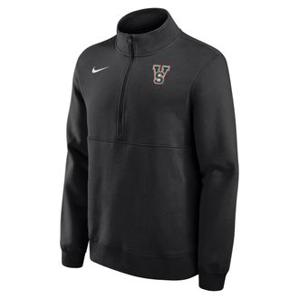 Nike Mississippi Valley State University Delta Devil Club Nike Mens College Fleece Half-Zip Top in Black | M34407MVSU26-BLK