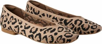 Vivaia Square-Toe V-Cut Flats in Dark Leopard at Nordstrom, Size 11