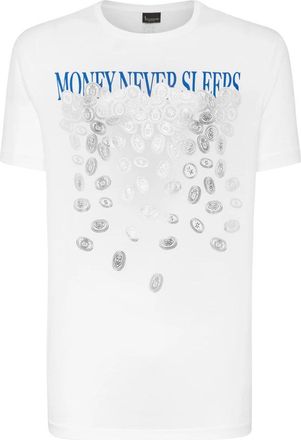 Billionaire Boys Club T-shirt Round Neck SS Money - Heren - T-shirts - Wit - S - Katoen - Tops