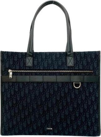Dior Pre-owned Canvas Tote Bag - Dames - Vintage Shopper - Zwart - ONE Size - Vintage