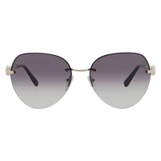 Bulgari Grey Gradient Pilot Ladies Sunglasses BV6108 278/8G 58
