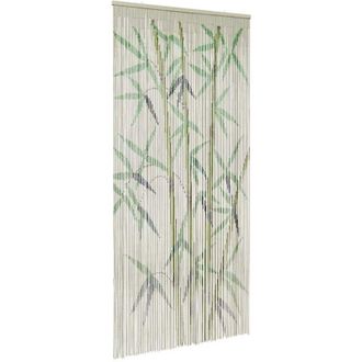 vidaXL Cortina Para Puerta Insectos Estampado De Bamb&uacute; 100x220cm Bamb&uacute; Vidaxl