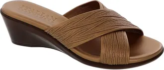 Italian Shoemakers Kenny Wedge Slide Sandal in Bronze at Nordstrom Rack, Size 10