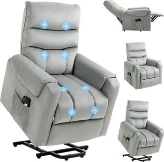 HOMCOM Homcom - Power Lift Chair, Rise and Recliner Chair with Remote Control, Grey