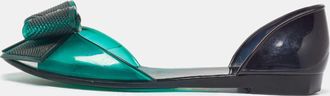 Ferragamo Green Jelly Barbados Ballet Flats