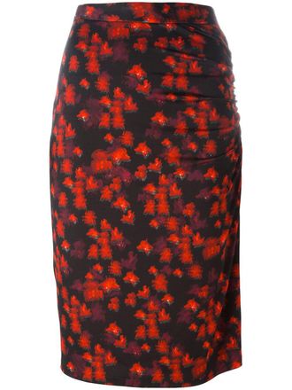 Givenchy abstract print skirt - women - Silk/Spandex/Elastane/Acetate/Viscose - 36 - Red