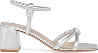 Gianvito Rossi Juno 55 Sandals in Metallic Silver Leather at Nordstrom, Size 34.5