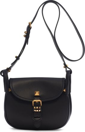 Valentino Garavani Small Flaneuse Leather Shoulder Bag in Black at Nordstrom