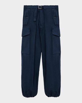 Loewe Men & apos;s Cargo Belted Trousers