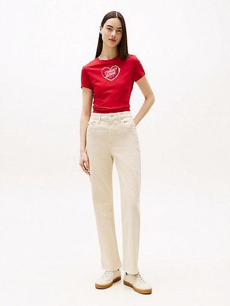 Tommy Hilfiger High Rise Slim Straight Leg Jeans