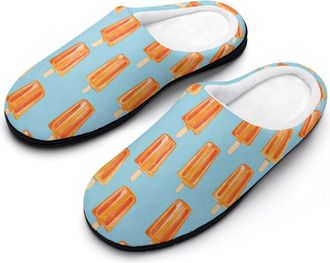 Generic Popsicles Fashion Cotton Slippers for Women Memory Foam House Slippers Non-Slip House Bedroom Shoes