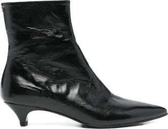 Halmanera 35mm Fosca boots - women - Leather/Fabric/Rubber - 37.5 - Black