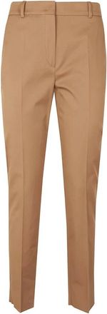 Max Mara Cigar Pants - Dames - Straight fit broeken - Bruin - S - Katoen - Broeken