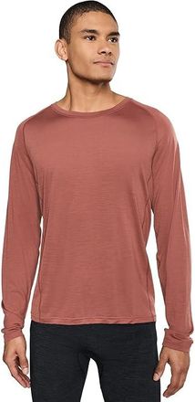 Smartwool Active Ultralite Long Sleeve Mens Clothing Burnt Sienna : MD, Wool/Tencel