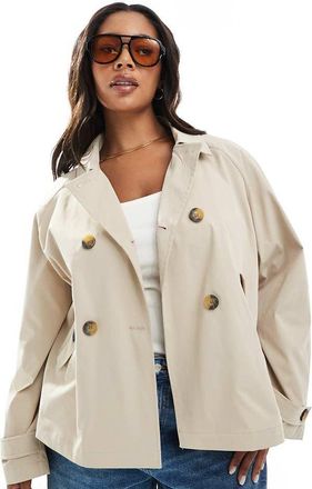Only ONLY Curve - Trench taglio corto beige-Neutro