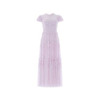 Needle & Thread Gowns, female, Purple, Size: 2XS Clover Short Sleeve Ankle Gown