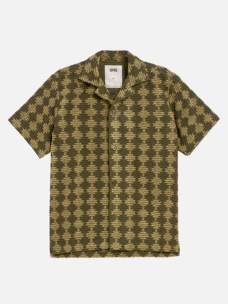 OAS Mens Forti Cuba Shirt In Olive/beige